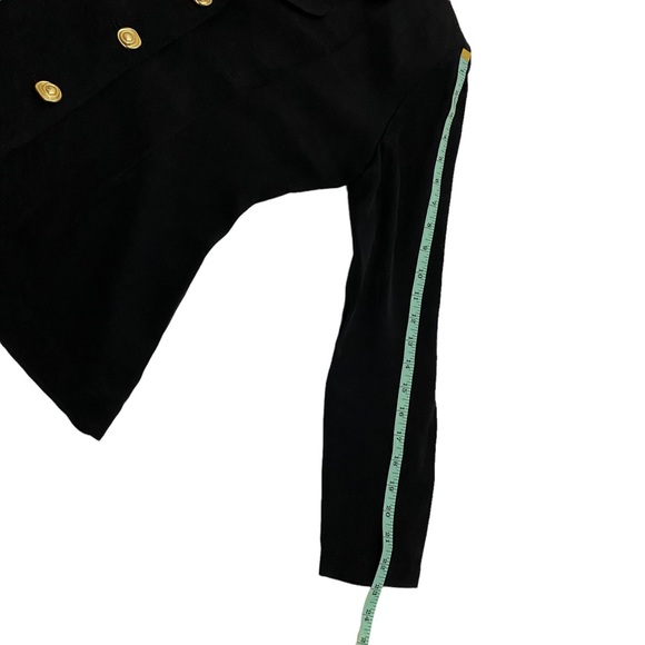 Dani Michaels Vintage 90’s Black Suit Jacket With Gold Metal Buttons, Size 3/4 - Picture 6 of 10